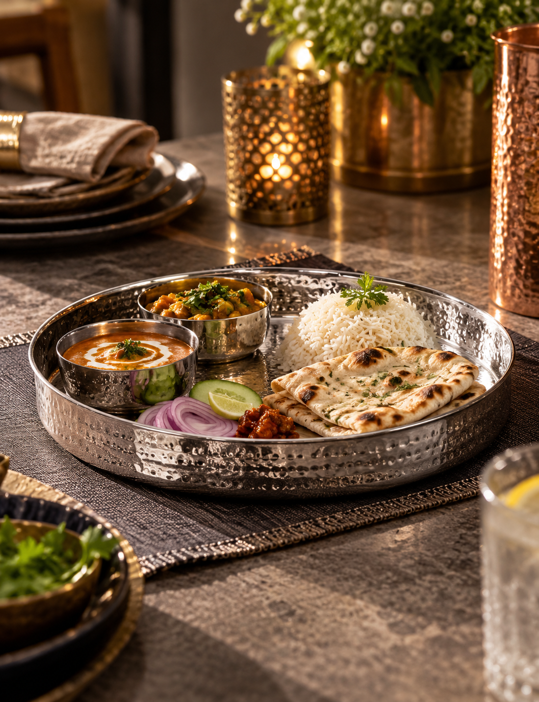 Steel Hammered Platter