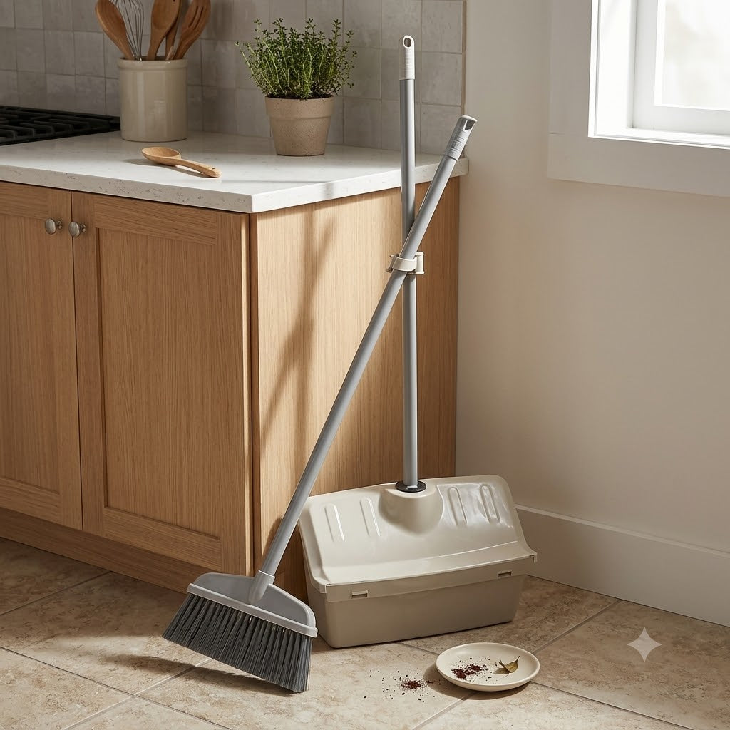 Lobby Dust Pan Set with Broom