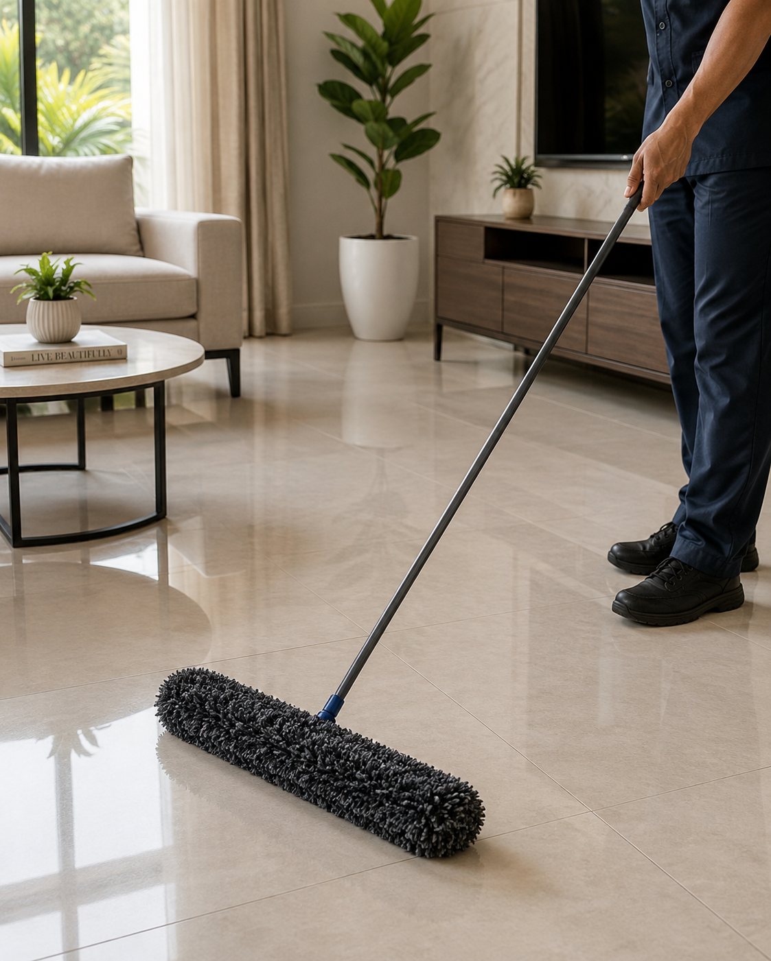 Dry Mop Luxury Set with Mop Handle