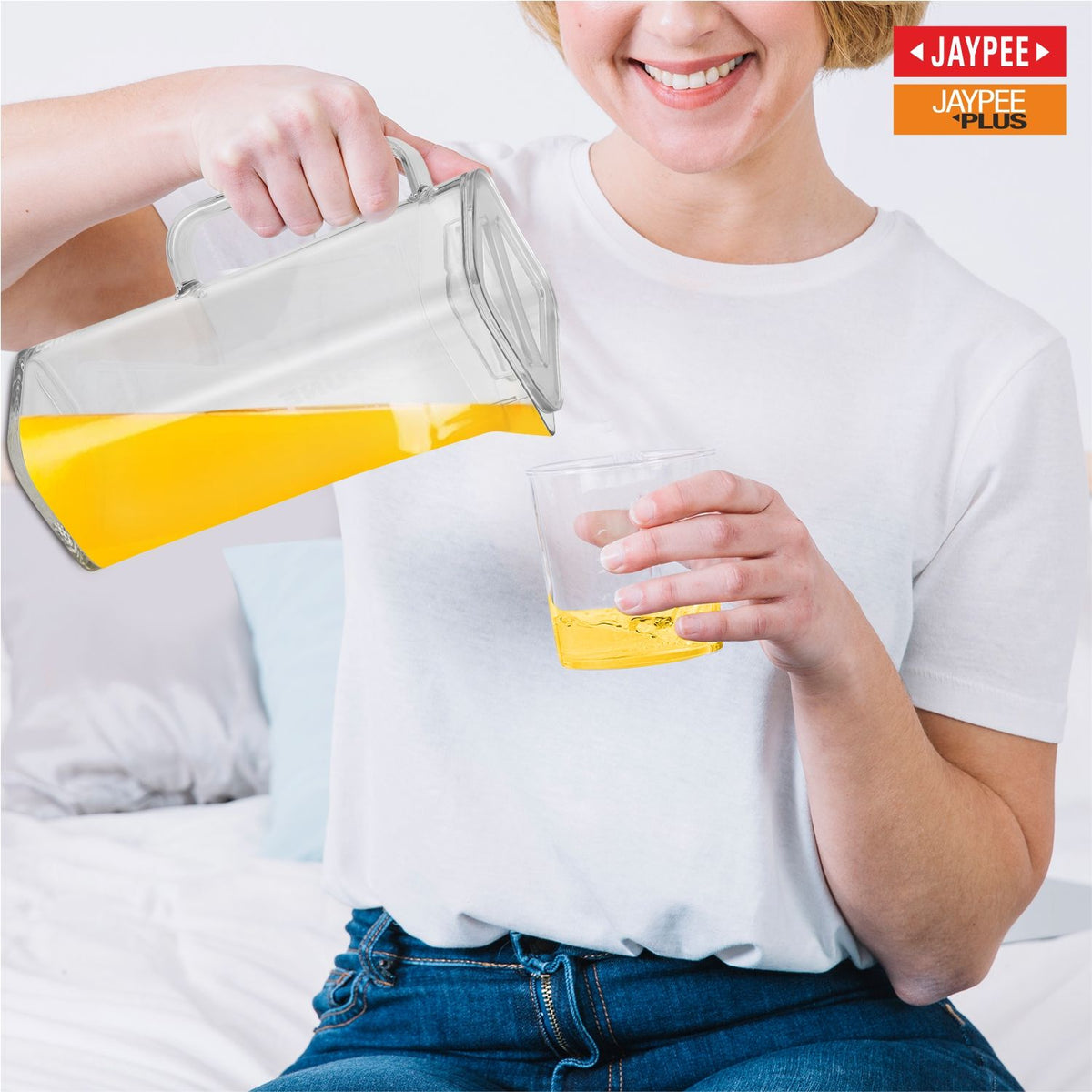 Jaypee Plastic Transparent Jug for Storing Cold Water,Milk & Juice
