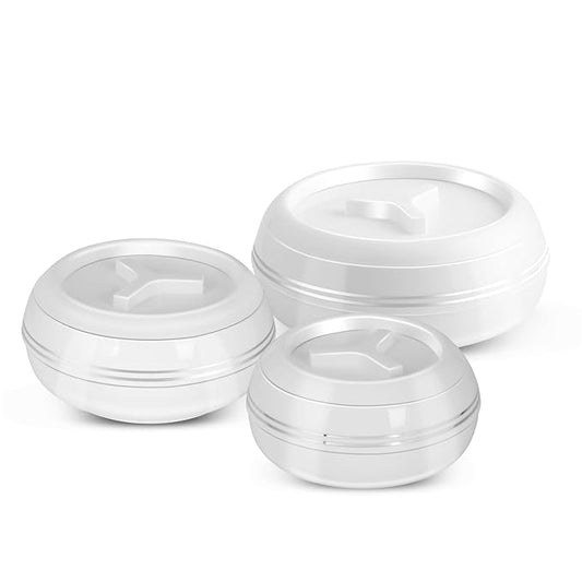 Jaypee Palazzo Inner Stainless Steel  Casserole Set Of 3,Lockable Lid,BPA Free,Rust Free Casserole for Roti