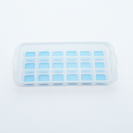 Silicone  Ice Cube Trays with Removable Lid 18-cube Ice Tray