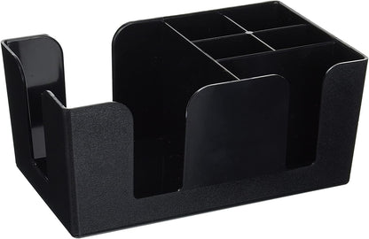 Heavy Duty Plastic Bar Caddy Organiser Compartment Holder with 6 Compartments for Ideal Use in Bars,Cafes,Pubs,Hotels And Restaurants