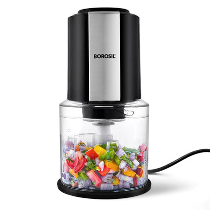 Borosil Chef Delite 300 Watts Electric  Chopper For Kitchen,Vegetable Chopper,Cutter,Chop,Mince,Dice