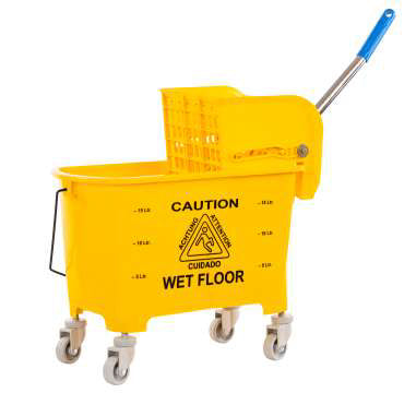 Single Bucket Trolley Yellow