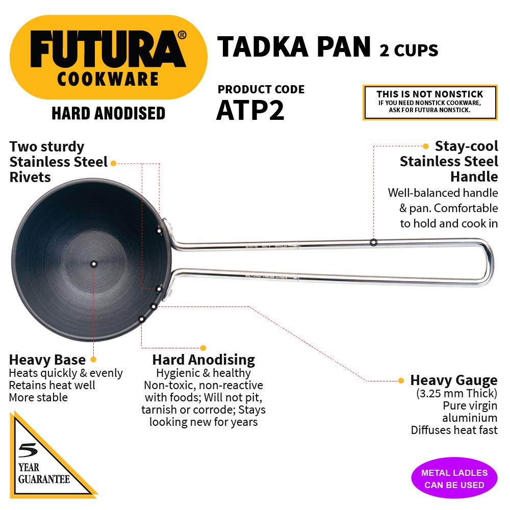 Hard Anodised Tadka Pan (Spice Heating Pan)