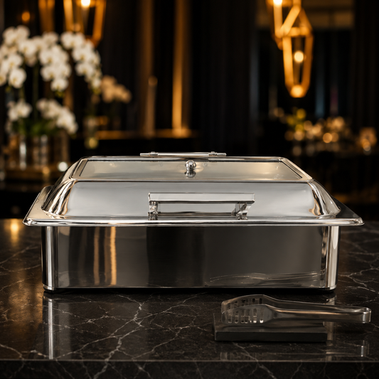 Stainless Steel Hydraulic Half Glass Top Chafing Dish