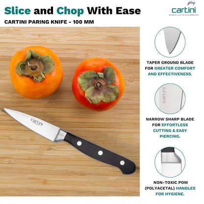 Godrej Cartini Paring Knife for Kitchen,Catering and Hospitality,for Slicing,Chopping Leafy Vegetables & Fruits