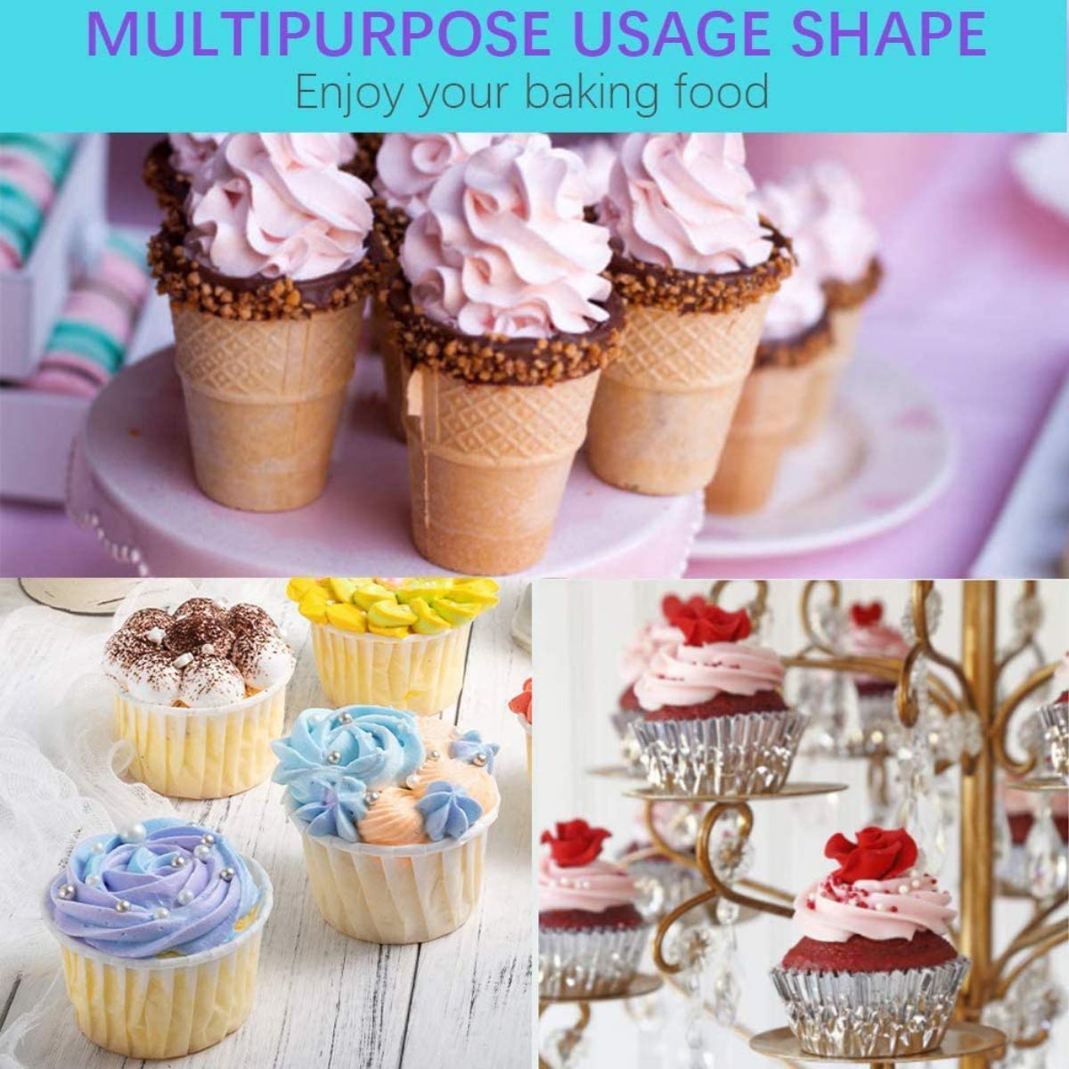 Professional 24-Pieces Stainless Steel Cake Decorating Nozzles Set,Icing Tips for Cupcakes,Pastries with Storage Case