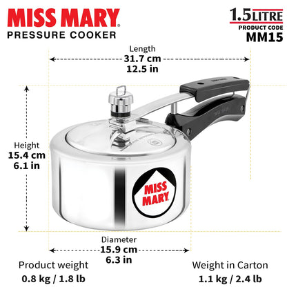 Hawkins Miss Mary Pressure Cooker, Inner Lid Cooker