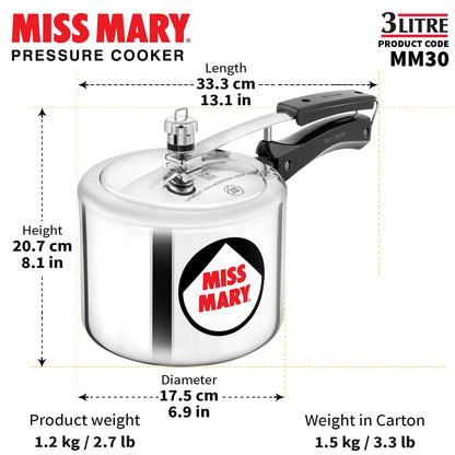 Hawkins Miss Mary Pressure Cooker, Inner Lid Cooker