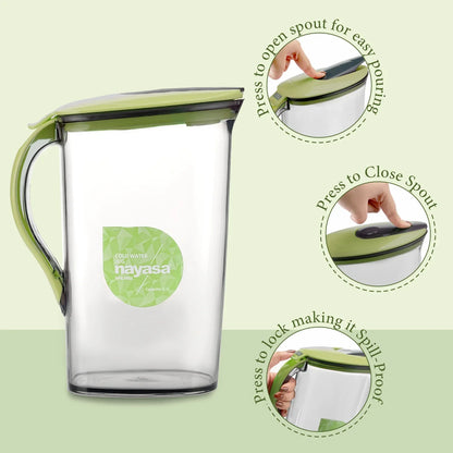 Nayasa Icon Jug,Leakproof & Sturdy Handle for Cold Water,Milk & Juice Storage