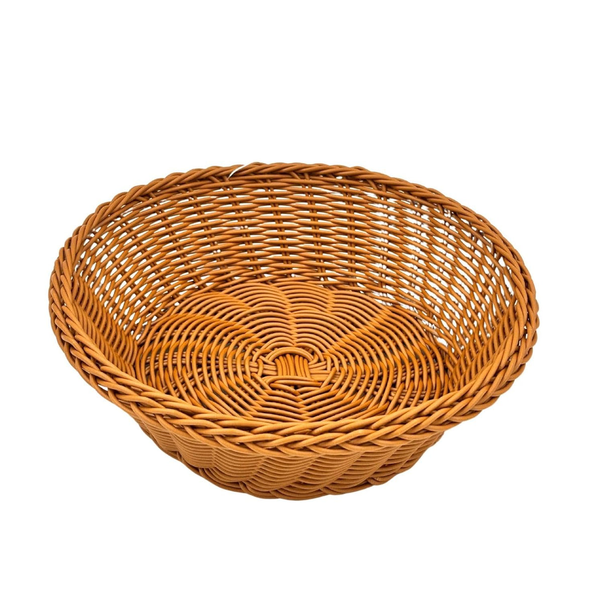 Woven Plastic Round Serving Basket for  Snacks,Chapati,Bakery Items & More