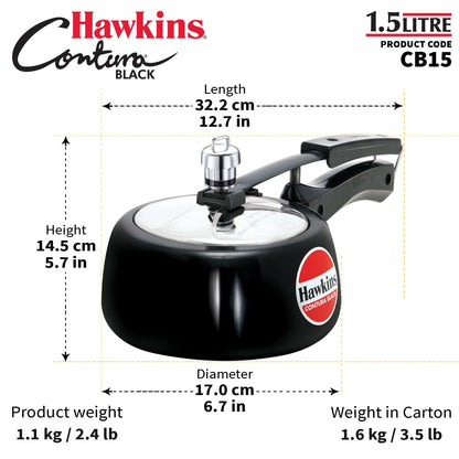 Hawkins Contura Black Pressure Cooker