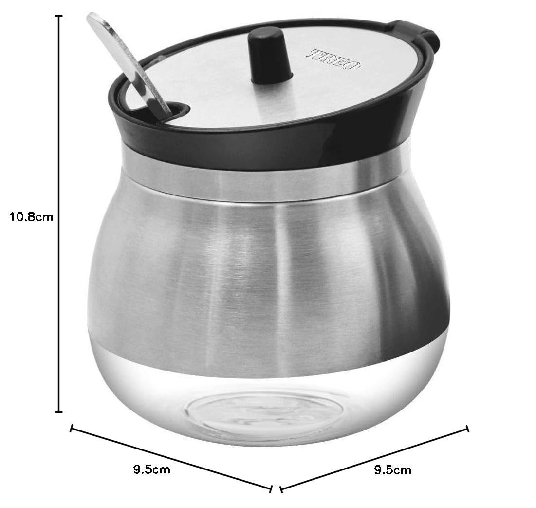 Treo By Milton Ghee Dani Stainless Steel Ghee and Oil Pot,Storage Container with Spoon