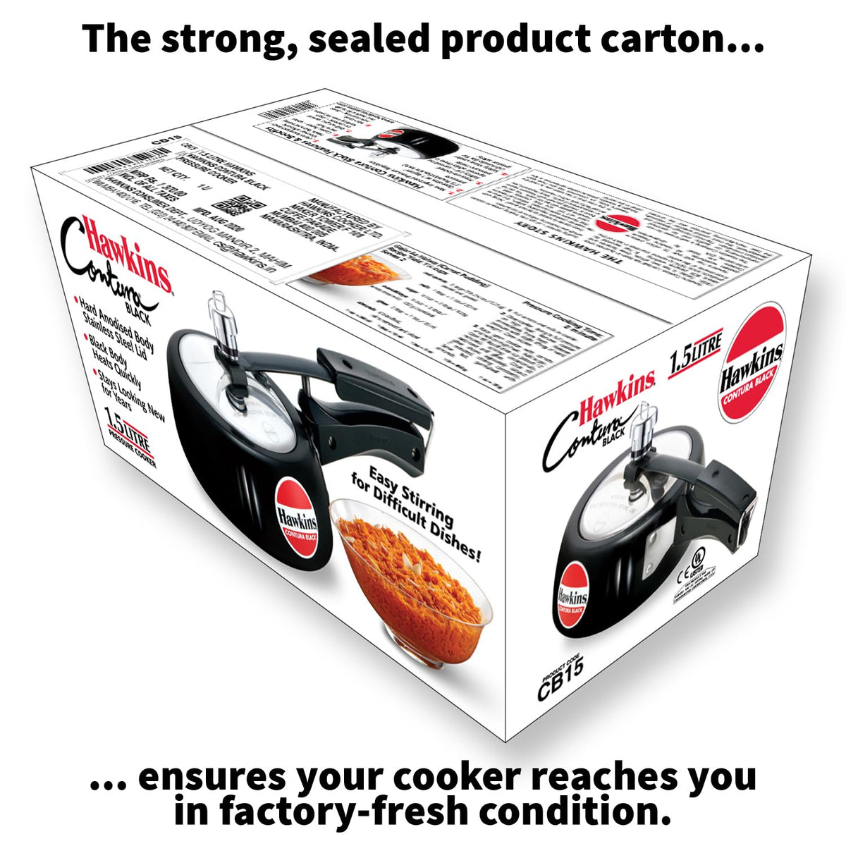 Hawkins Contura Black Pressure Cooker