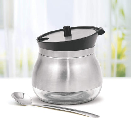 Treo By Milton Ghee Dani Stainless Steel Ghee and Oil Pot,Storage Container with Spoon