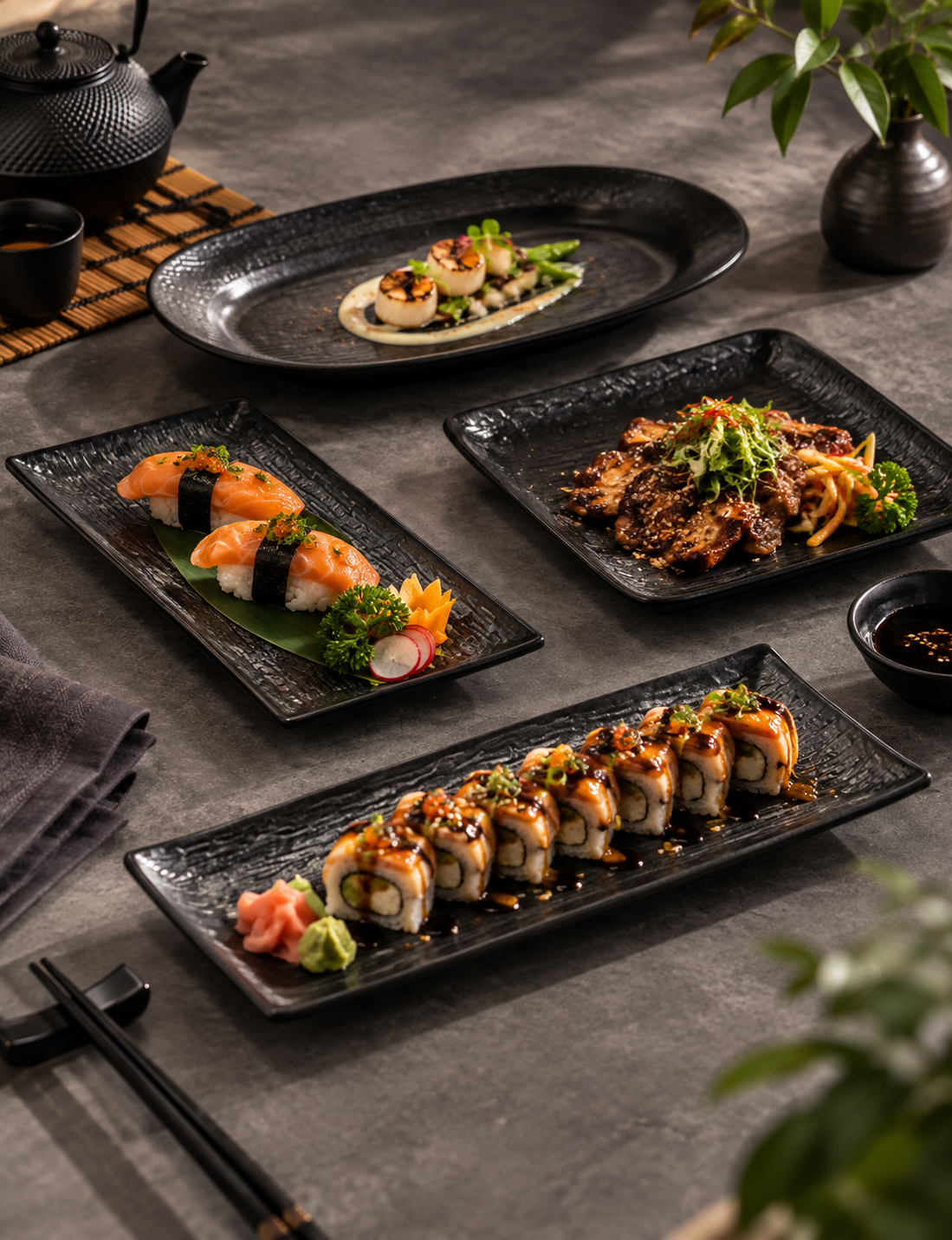 Handle Platter Set