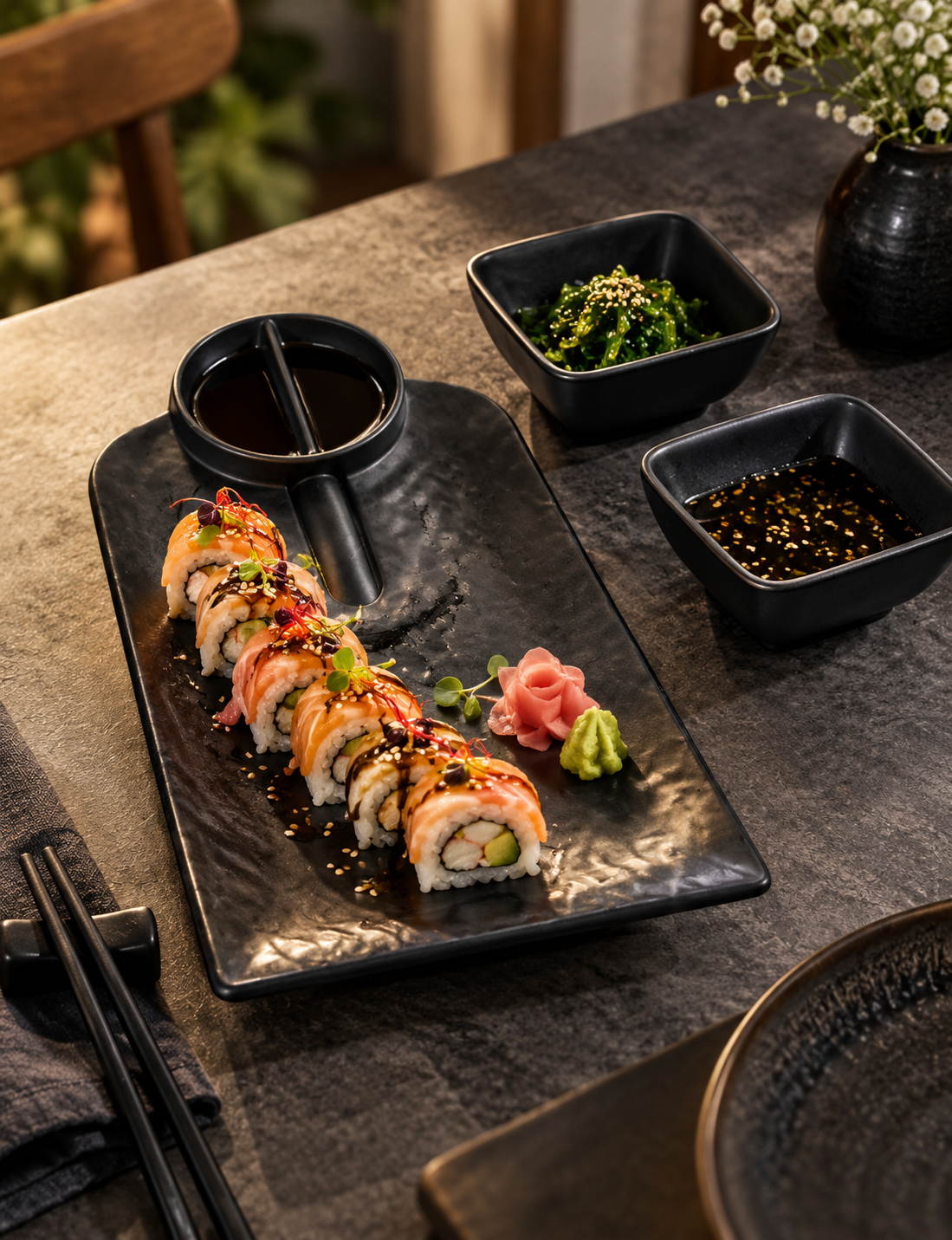 Spade Platter With Bowl
