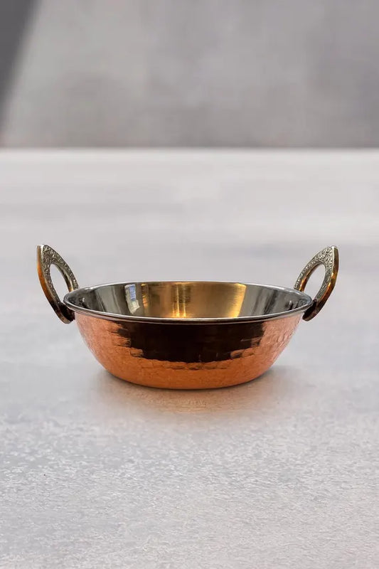 Kadhai Steel Copper Hammered
