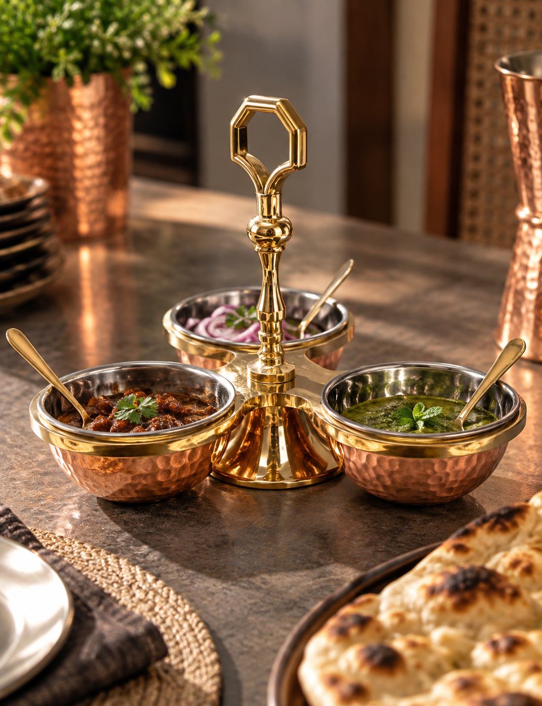 Pickle Set Steel Copper & Brass