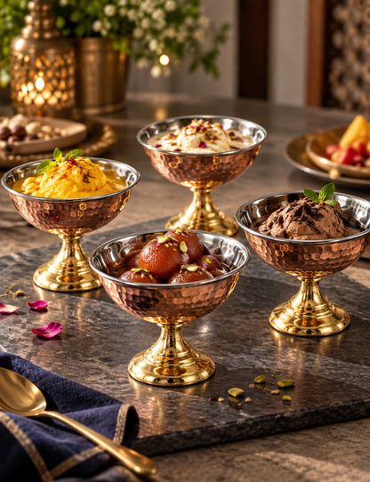 Copper Steel Ice Cream Cups