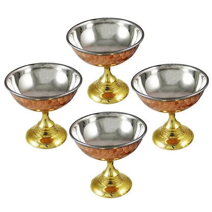 Copper Steel Ice Cream Cups