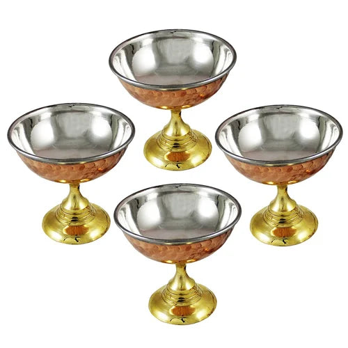 Copper Steel Ice Cream Cups