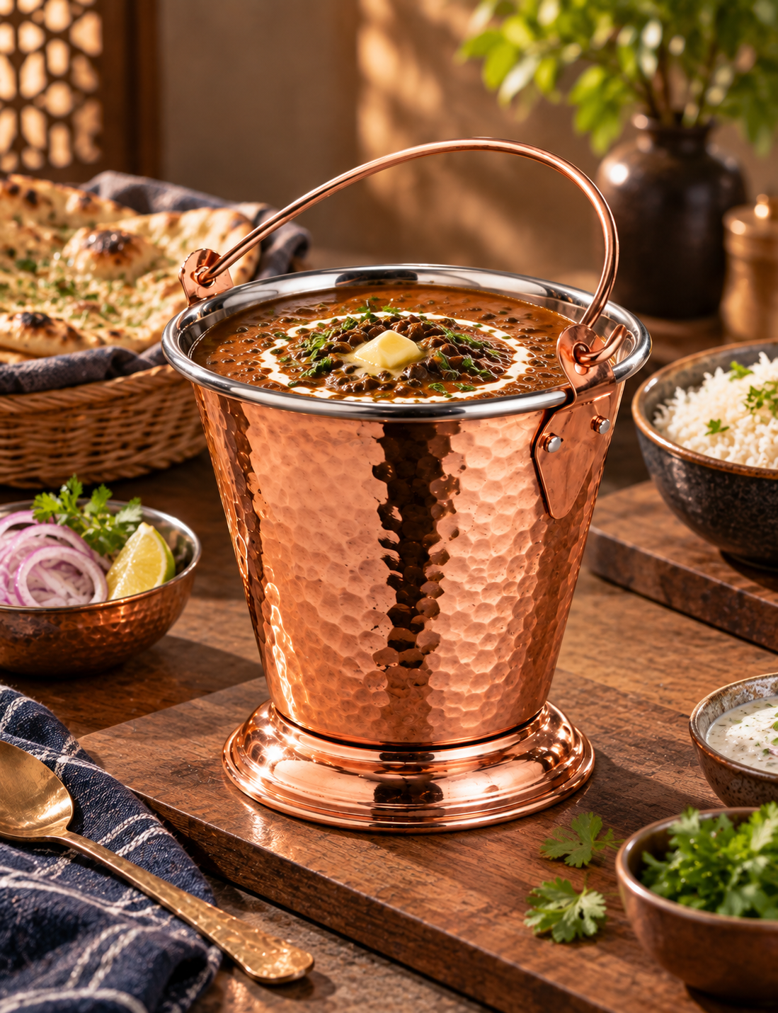 Serving Bucket Steel Copper