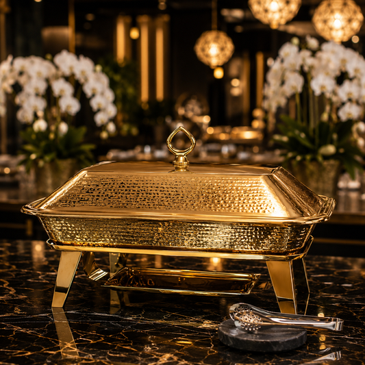 Copper Hammered Designed Chafing Dish