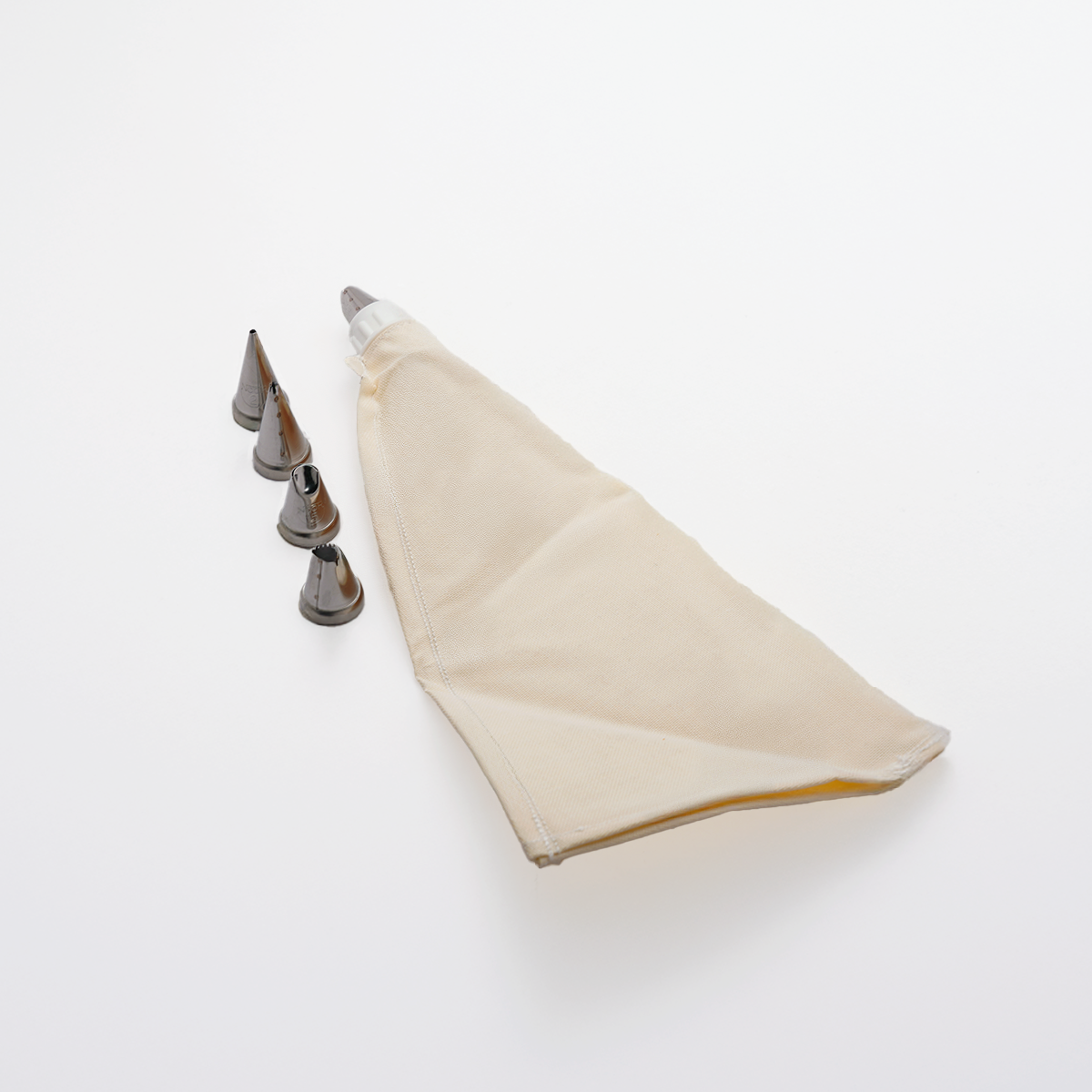 Piping Bag with Nozzle Set,1 Reusable Piping Bag with 5 Cake Icing Nozzle Set