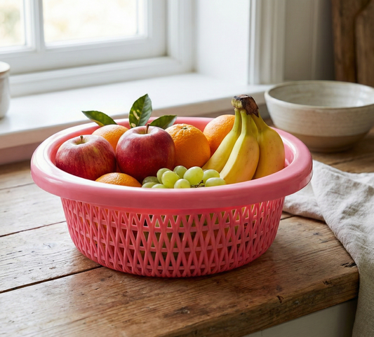 Milton Plastic Unbreakable Basket Set of Small, Medium & Large Basket without lid for storing Fruits,Vegetables