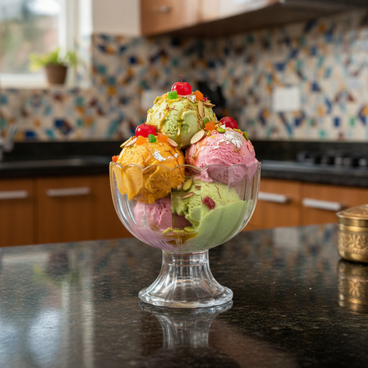 Plastic Unbreakable Fancy Desert Ice-Cream/Sundae Cup (Set of 6)