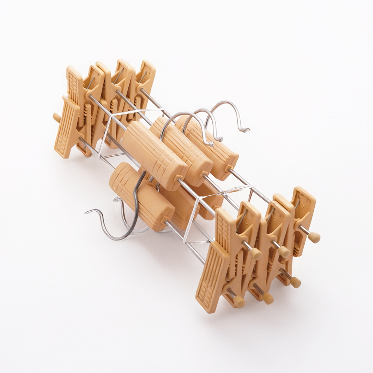 Stainless Steel Hangers, Plastic Adjustable Non Slip Clips, Space Swivel Hook