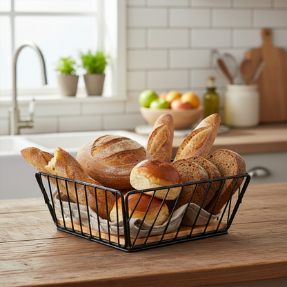 Decorative Metal Wire Fruit or Bread Basket for Home & Dining Table