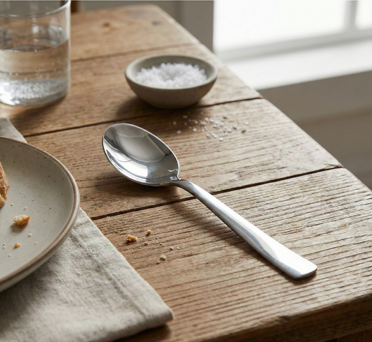 Stainless Steel  Mirror Polished Desert Spoon  set of 12