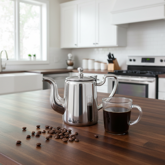 Stainless Steel Coffee/Tea Serving Pot for Dining Table