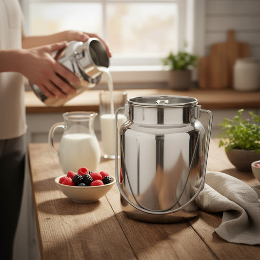 Stainless Steel Akhund Barni/Milk Can