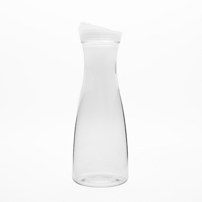Clear Carafe W/Flip Open Lid - Ideal Juice Bottle, Clear Pitcher with Lid, Tea Pitcher, Water Carafe