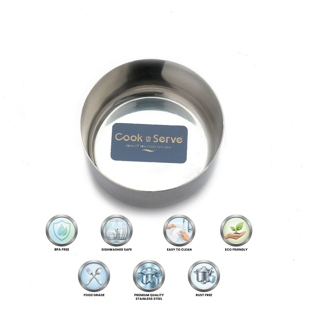 Cook N Serve Stainless Steel Vati/Katori(Set of 6)