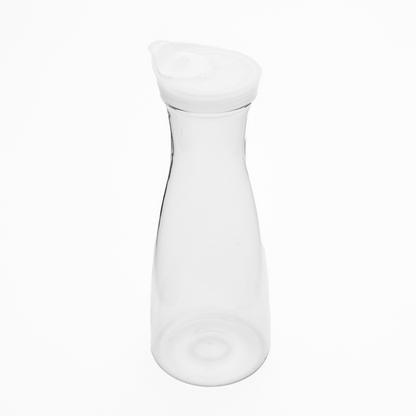 Clear Carafe W/Flip Open Lid - Ideal Juice Bottle, Clear Pitcher with Lid, Tea Pitcher, Water Carafe