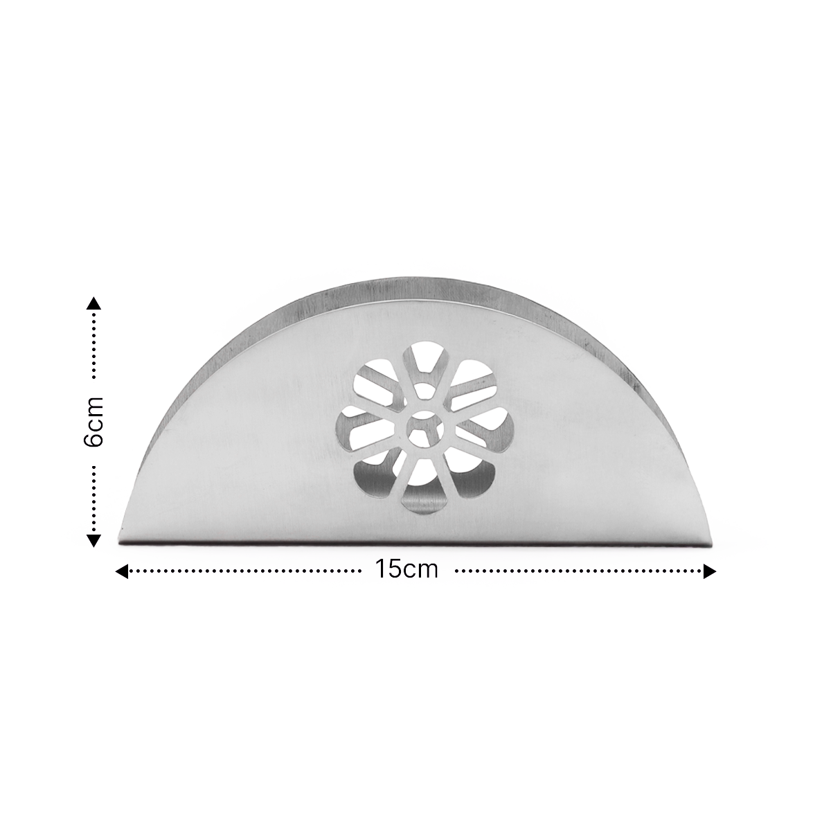 Stainless Steel  Flower Designed Napkin Holder/Tissue Paper Holder for Dining Table,Restaurant,Office and Desk (Set of 2)