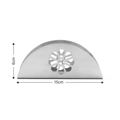 Stainless Steel  Flower Designed Napkin Holder/Tissue Paper Holder for Dining Table,Restaurant,Office and Desk (Set of 2)