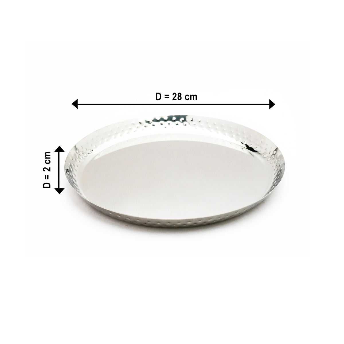 Stainless Steel Hammered Texture for Lunch/Dinner (Set of 6)