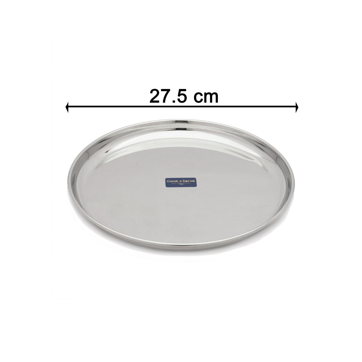 Cook N Serve Stainless Steel Kanchan Bogi Plate Breakfast, Lunch/Dinner Plate(Set of 6)