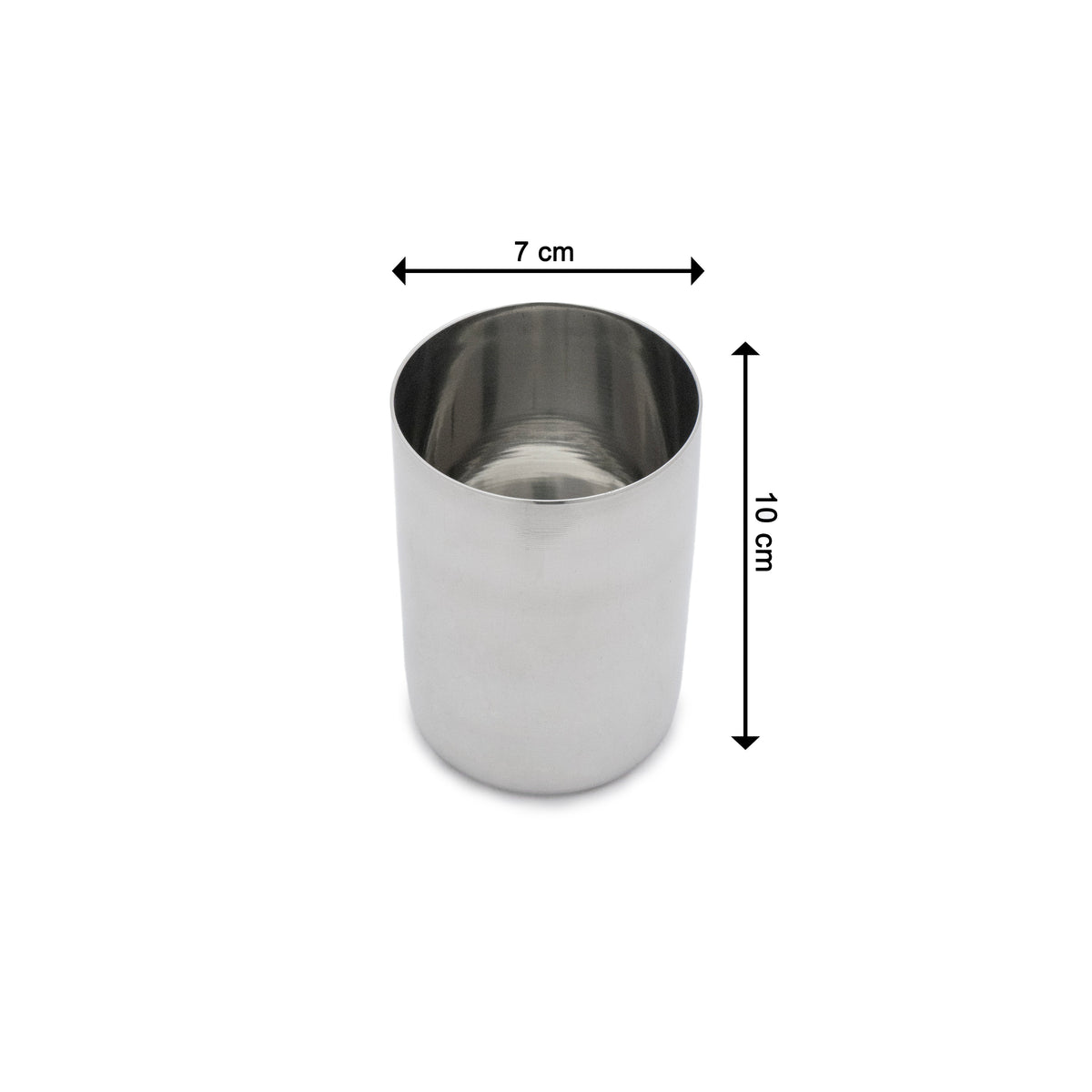 Cook N Serve Stainless Steel Mirror Finish Amrapali Glass for serving Juice/Water(Set of 6)