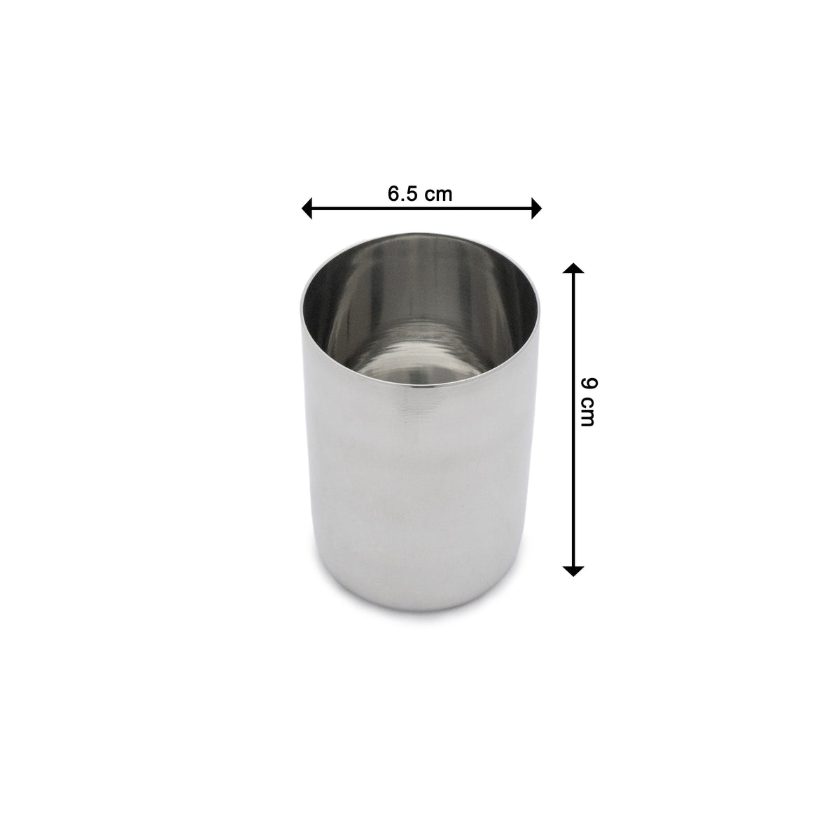 Cook N Serve Stainless Steel Mirror Finish Amrapali Glass for serving Juice/Water(Set of 6)