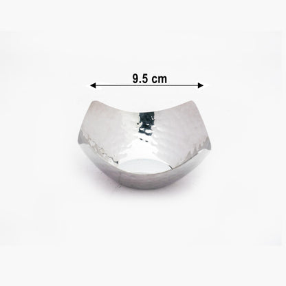 Stainless Steel Hammered Vati/Katori for serving (Set of 6)
