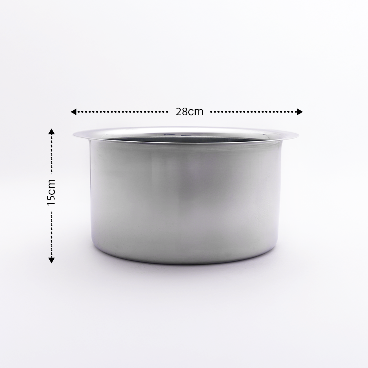 Stainless Steel Flat Bottom Cooking Tope, Induction & Gas Compatible, Food-Grade Stainless Steel