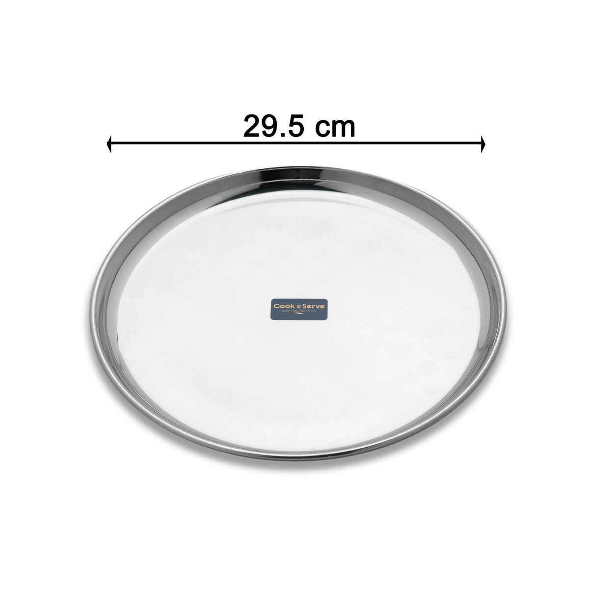 Cook N Serve Stainless Steel Kanchan Bogi Plate Breakfast, Lunch/Dinner Plate(Set of 6)